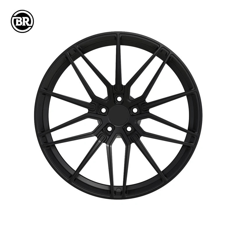 

Custom Half Mute Black 18-26 Inch Racing Car Wheels Deep Dish Forged 5*130 Rims With Polished Lip