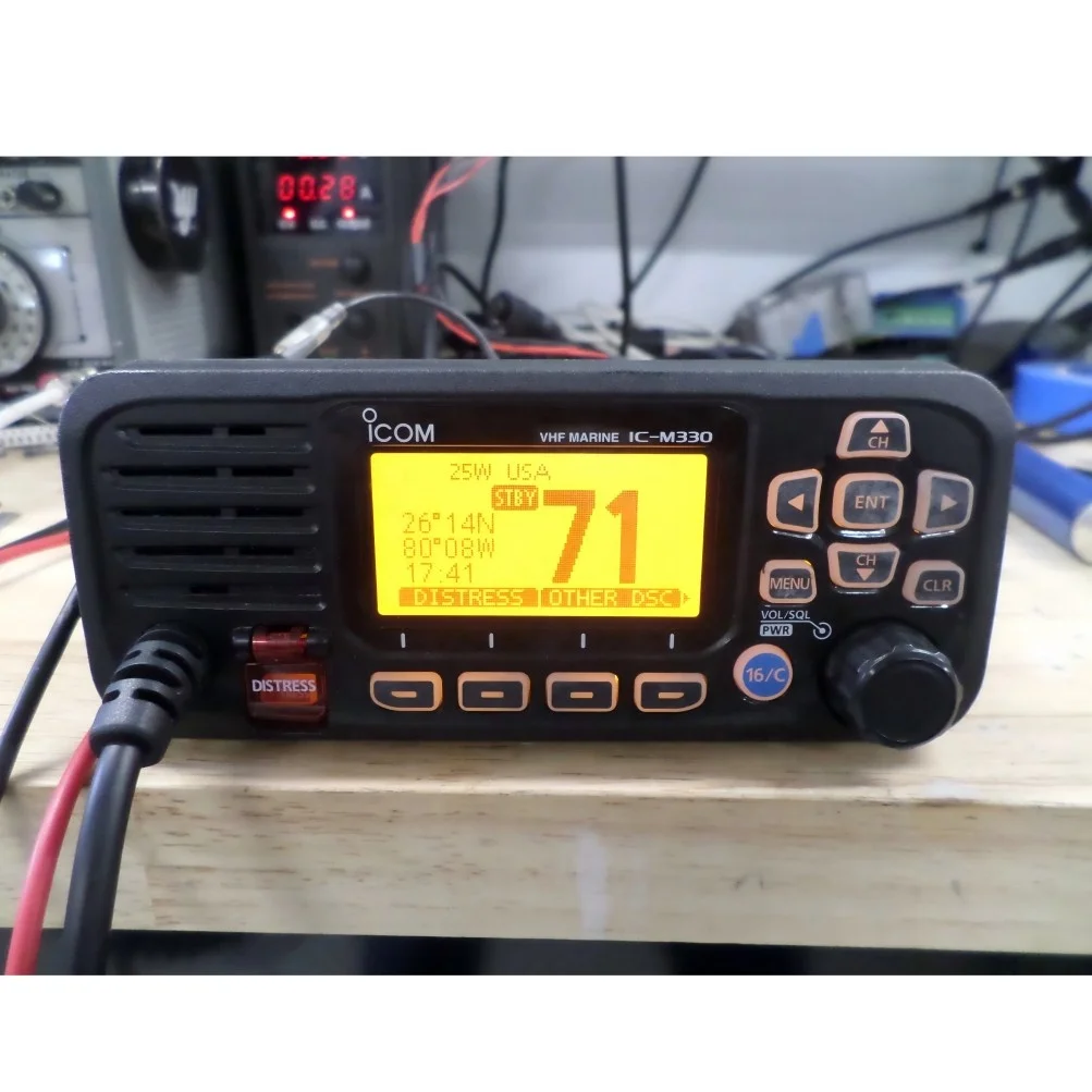 

Icom IC-M330G VHF Marine Transceiver with GPS, Compact Design, High Power 25W, Waterproof IPX7, Standard Marine Channels