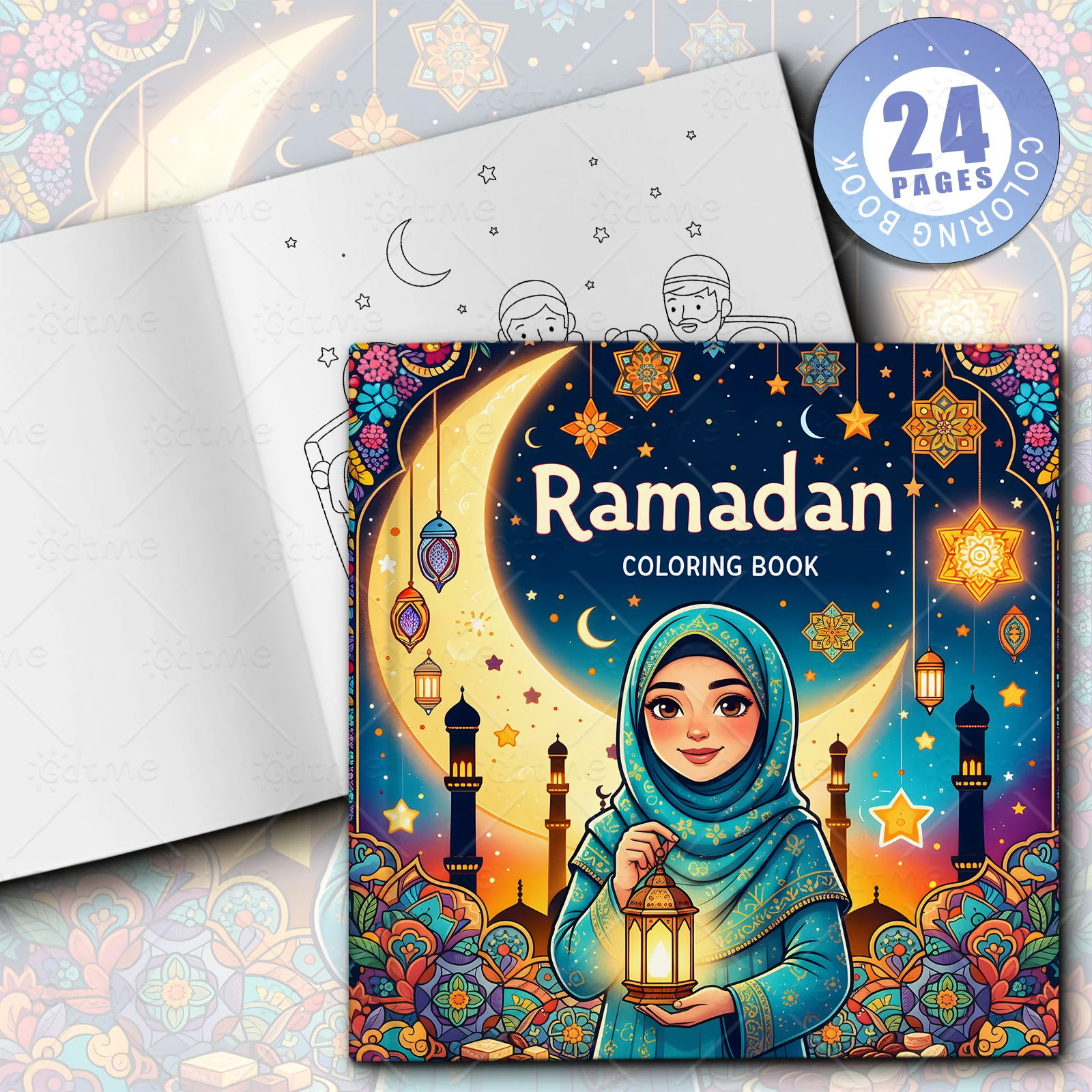 Ramadan Bold-easy Patterns Coloring Book for Adults Cute Drawing Book Perfect Gift for Ramadan Eid Mubarak Party
