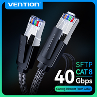Vention Ethernet Cable CAT8 40Gbps Cotton Braided Network Lan Patch Cord for PC Modem Laptop PS 5/4 Router RJ45 Cable Ethernet