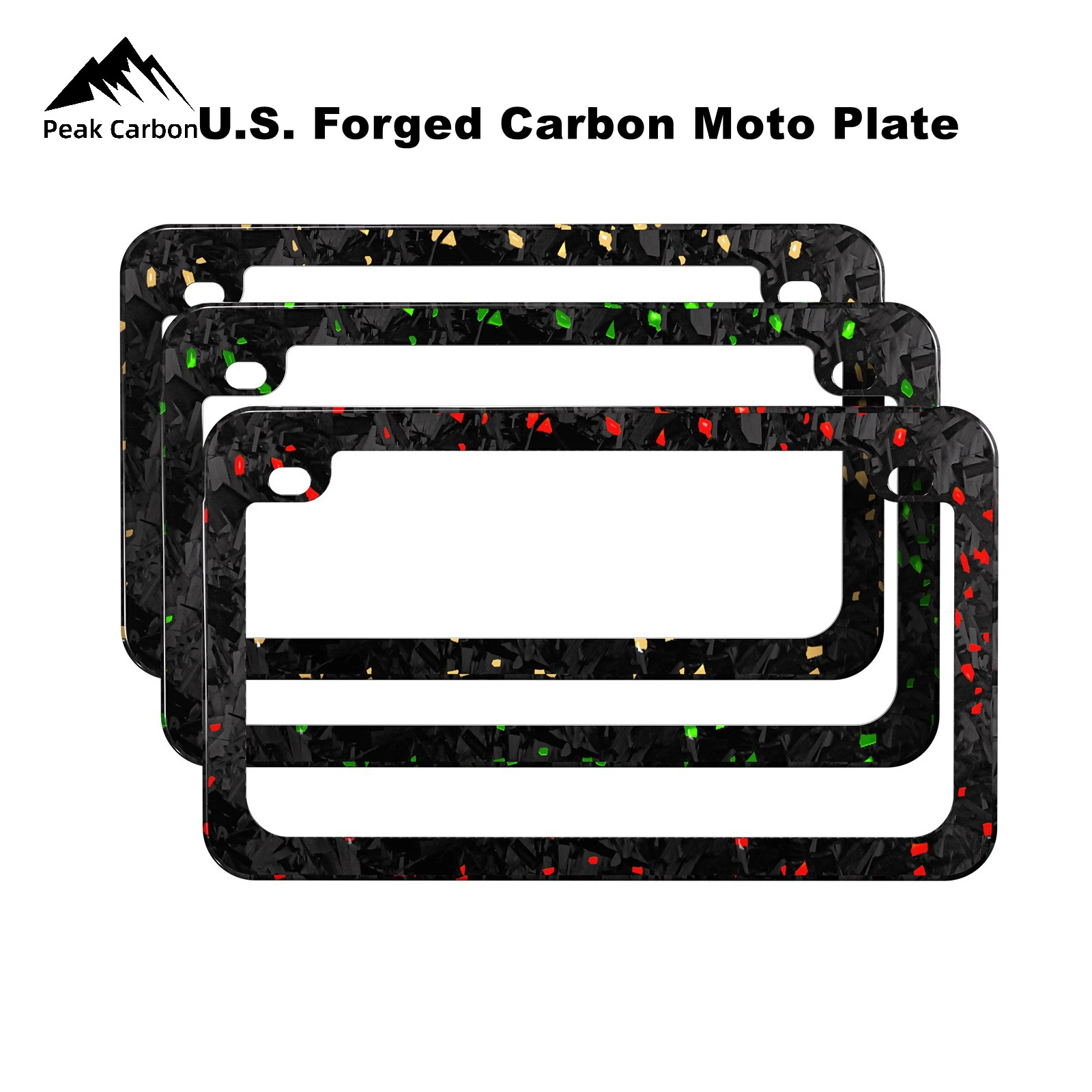 

U.S. Version Real Glossy Forged Carbon Fiber Motocycle License Plate with 2 Screws for America Edition Moto Plate