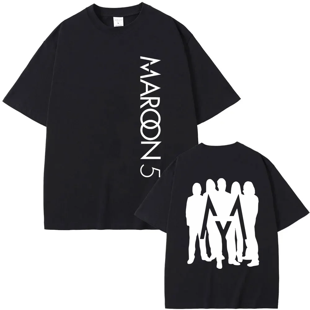 Maroon 5 logo 2025new TEE Unisex Summer Gothic Rapper Tee-shirt Sleeve Women/men Casual 100%cotton Tshirt Round Neck Tees