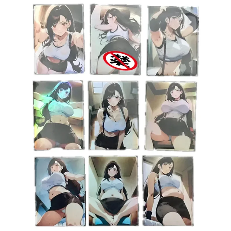 9Pcs/set Game Card Final Fantasy VII Tifa Sexy Nude Card Anime ACG Fan Toy Gift Game Collection Card