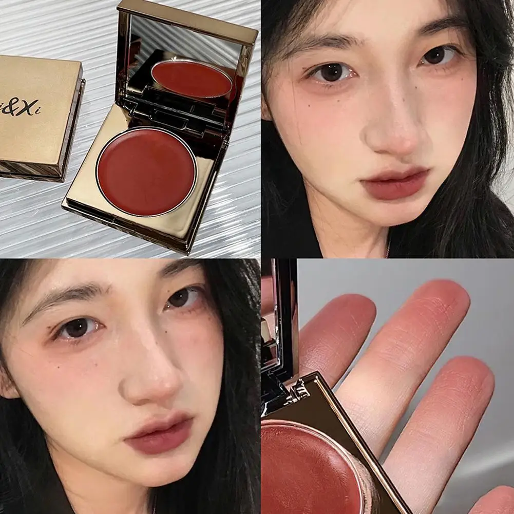 Moisturizing Blush Lip Cheek Balm กันน้ํา Multi-Purpose Face Lasting Makeup Blusher โคลนครีม Matte Brightening เครื่องสําอางค์ D4Z0