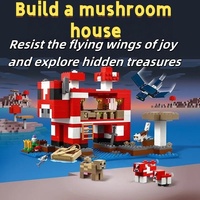 500Pcs Moo Mushroom House Building Model DIY My Mini World Game Series Building Block Set, children's Christmas Toy Gift