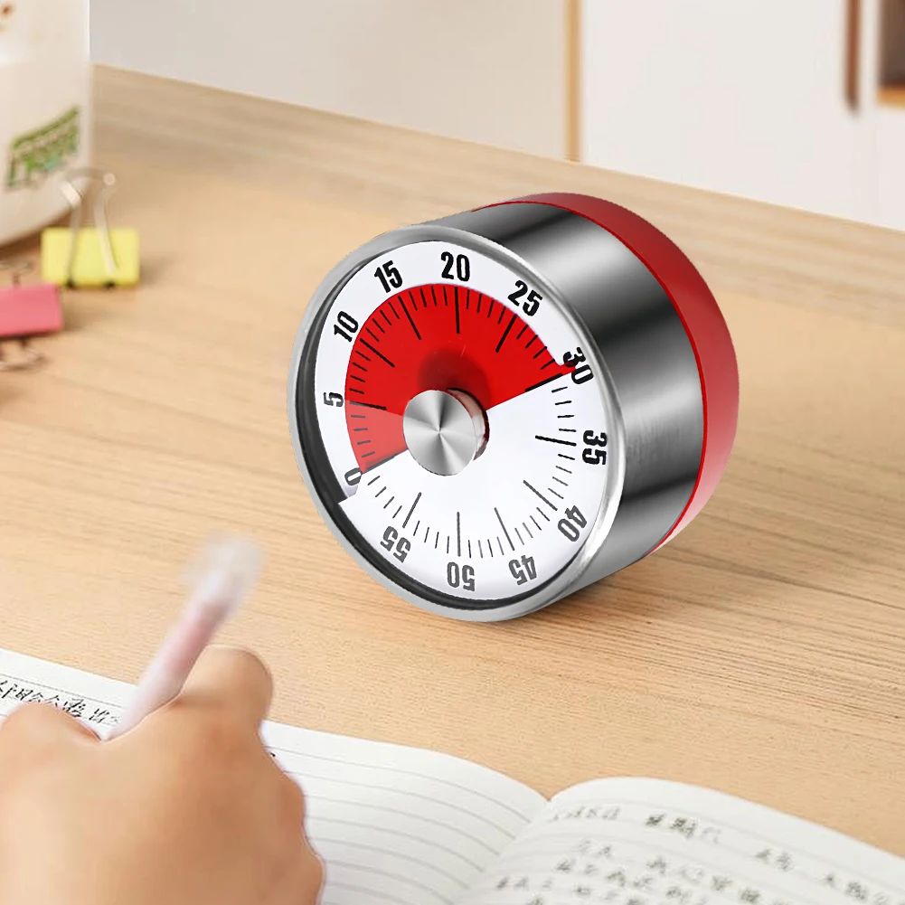 Picture 4: Mechanical Countdown Timer Stainless Steel Kitchen Machinery Timer Clear Scale Visual Timer 60 Minute for Cooking Baking