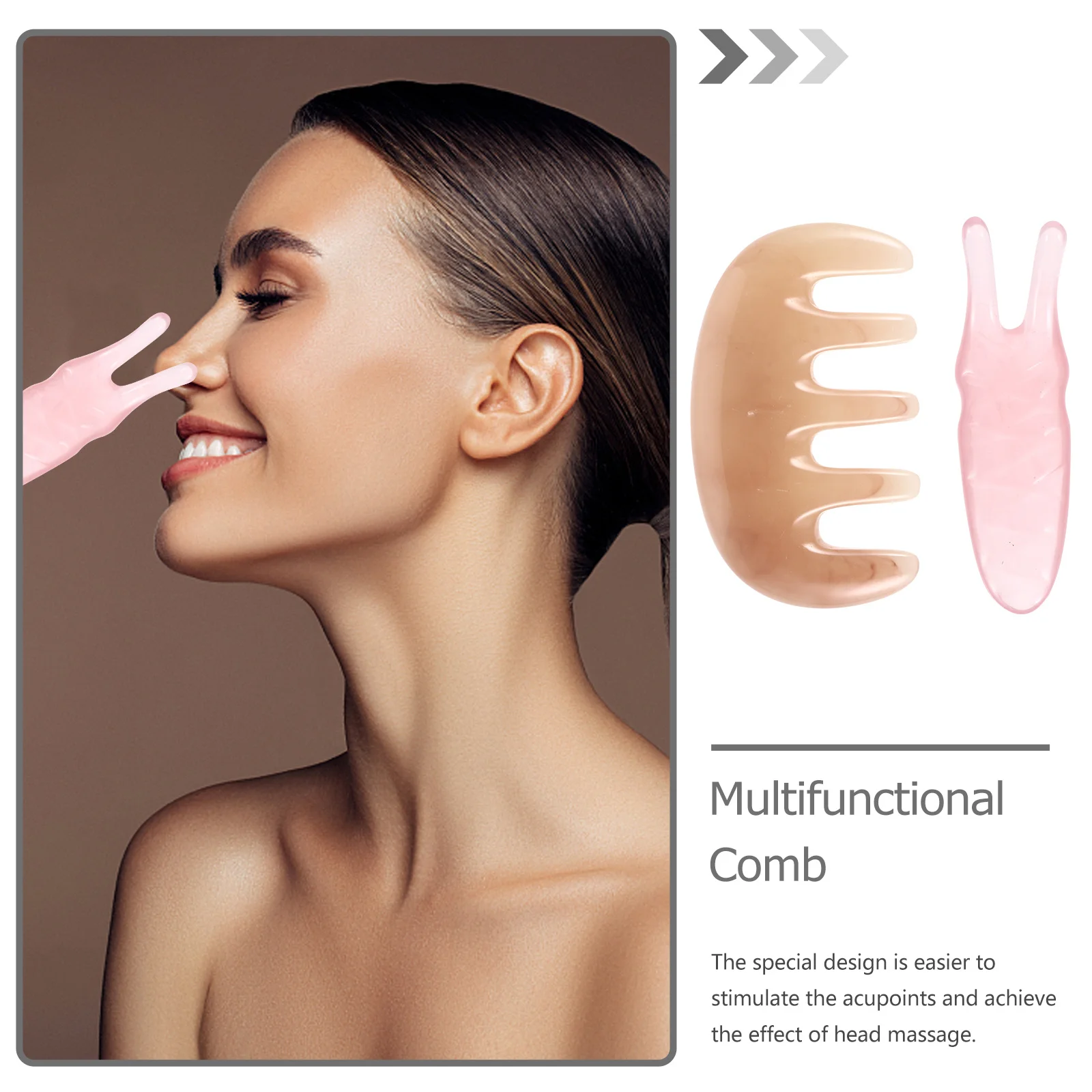 

1Set Scraping Comb Multifunctional Y Fork Massaging Tool for Facial Head Relaxation Scalp Care Guasha Board for Improved Product