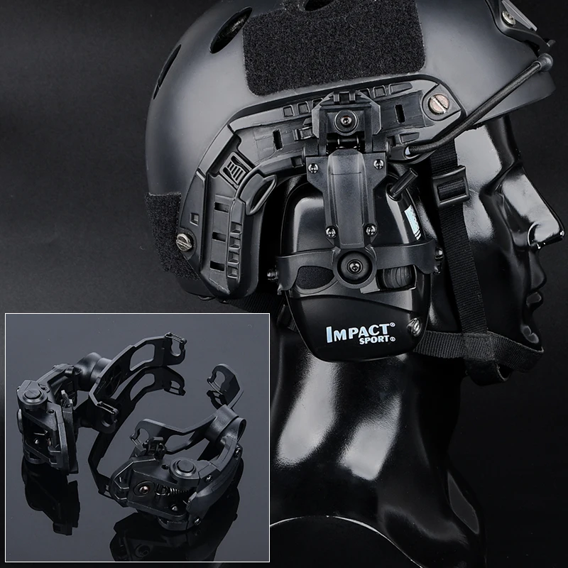 Imagem -02 - Tactical Hanging Rápido Capacete Headphone Stand Rotação de 360 ° Impacto Esporte Fone de Ouvido Suporte Adaptador Arcwalker Navalha Headconjunto Mount