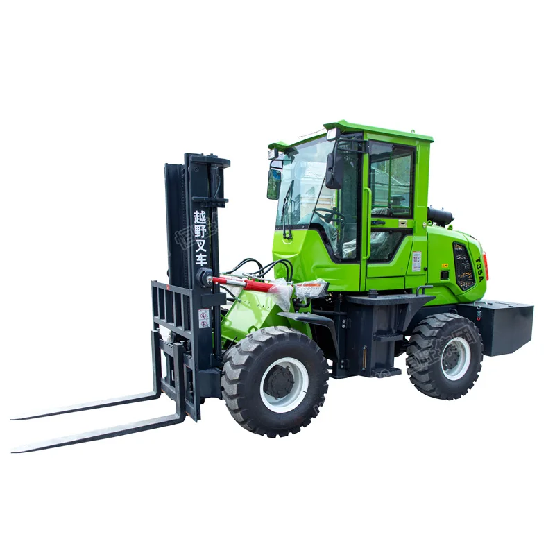 3.5Ton Forklift Diesel 4-Wheel Forklift 3.5 Ton Small Fork lift For Rough Terrain All-Terrain Forklift China Factory Custom