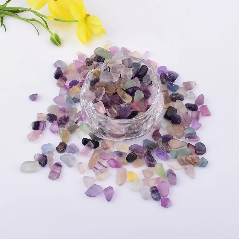 Natural Colored Fluorite Gravel Specimen Reiki Healing Crystal Stone DIY Crafts Gift Fish Tank Ornaments Home Decor Souvenir