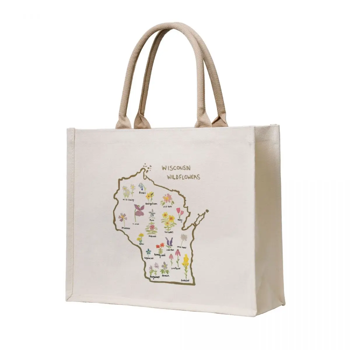 

Wisconsin Wildflowers Tote Bag tote bag eco bag folding shopper bags