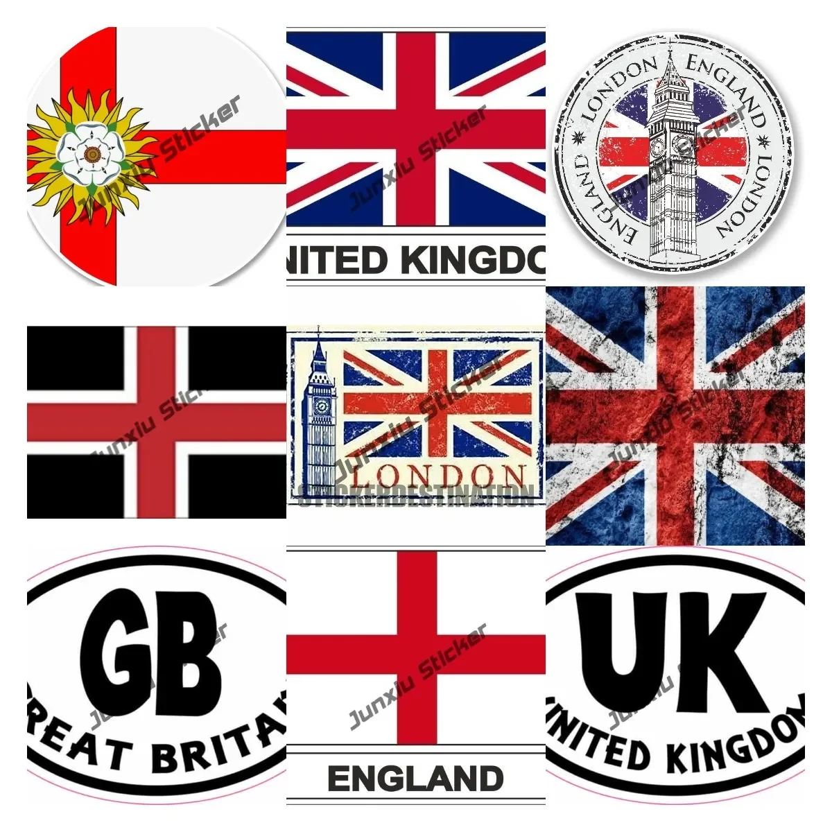 

London England UK Vinyl Sticker Decal Laptop Car Bumper Sticker Travel Luggage Car IPad Sign Fun Flag Glue Sticker Accessories