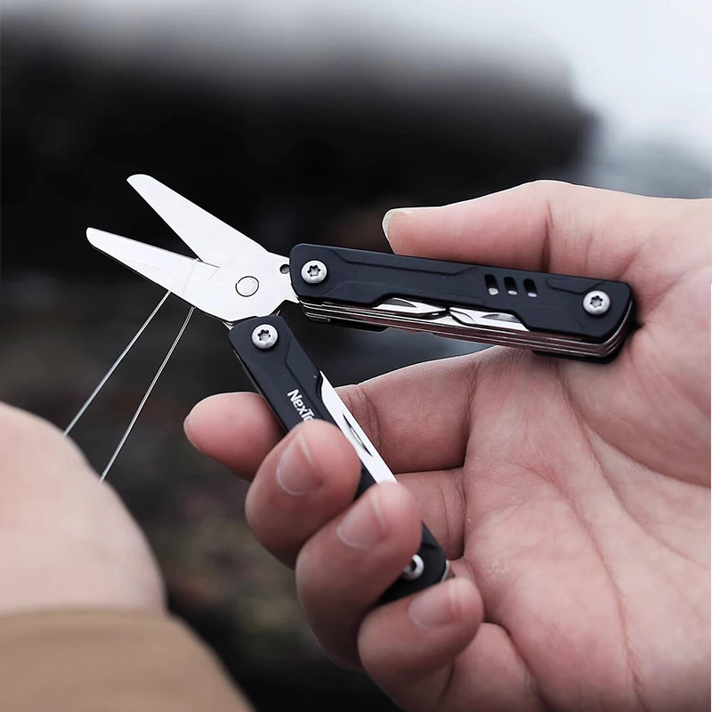 Imagem -06 - Nextool-mini Folding Pocket Multitool Alicate Marinheiro Tesoura Canivete Chave de Fenda Abridor de Garrafas Edc Ferramentas ao ar Livre 11 em 1