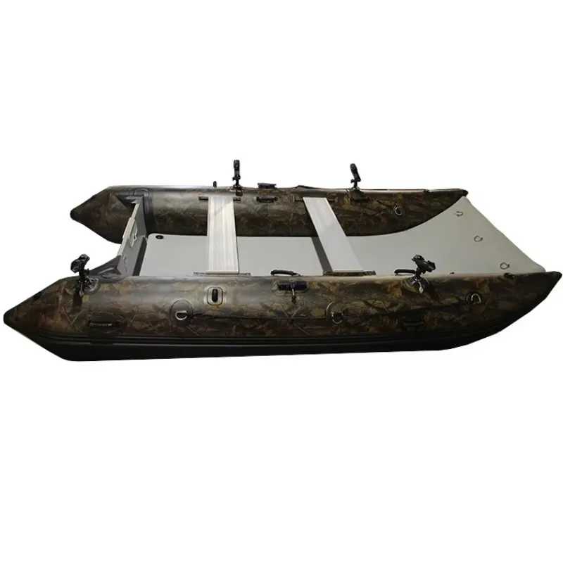 High-Speed Catamaran Inflatable Boat PVC Rubber Assault Fishing Lure Kayak for Drifting Outdoor Activity view 5