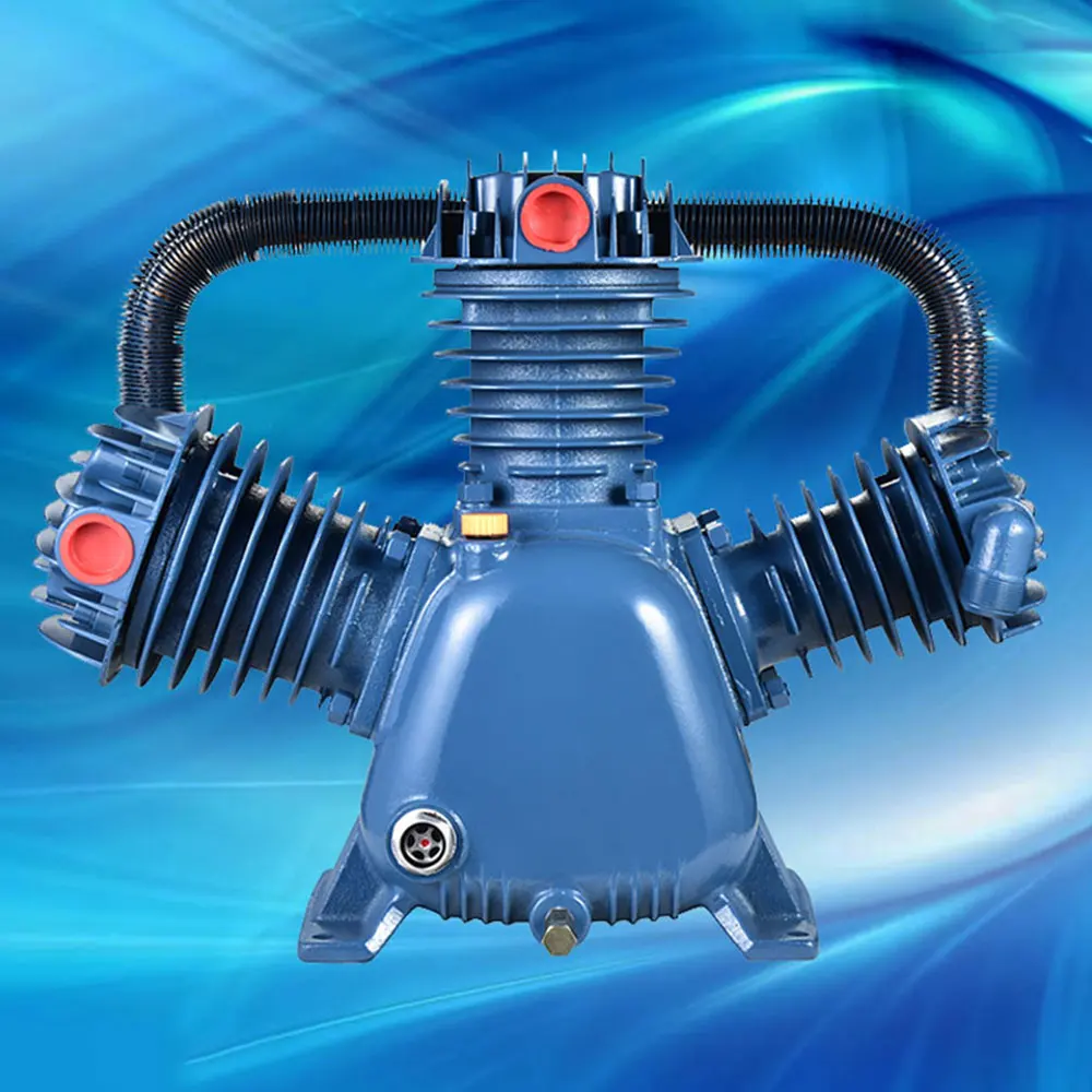 Testa del compressore d'aria industriale Tipo a cinghia Pompa del compressore d'aria a pistone ad alta pressione Accessori universali per la testa della macchina V-0.36/0.6