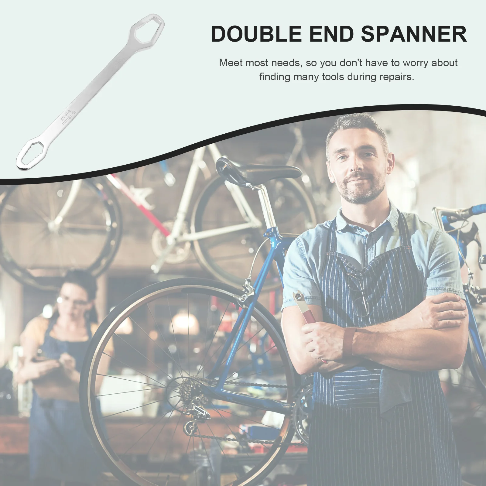 

1Pcs Double Ended Self-Tightening Wrench Multipurpose Spanner Universal Home Repair Tool with Unique Tooth Design