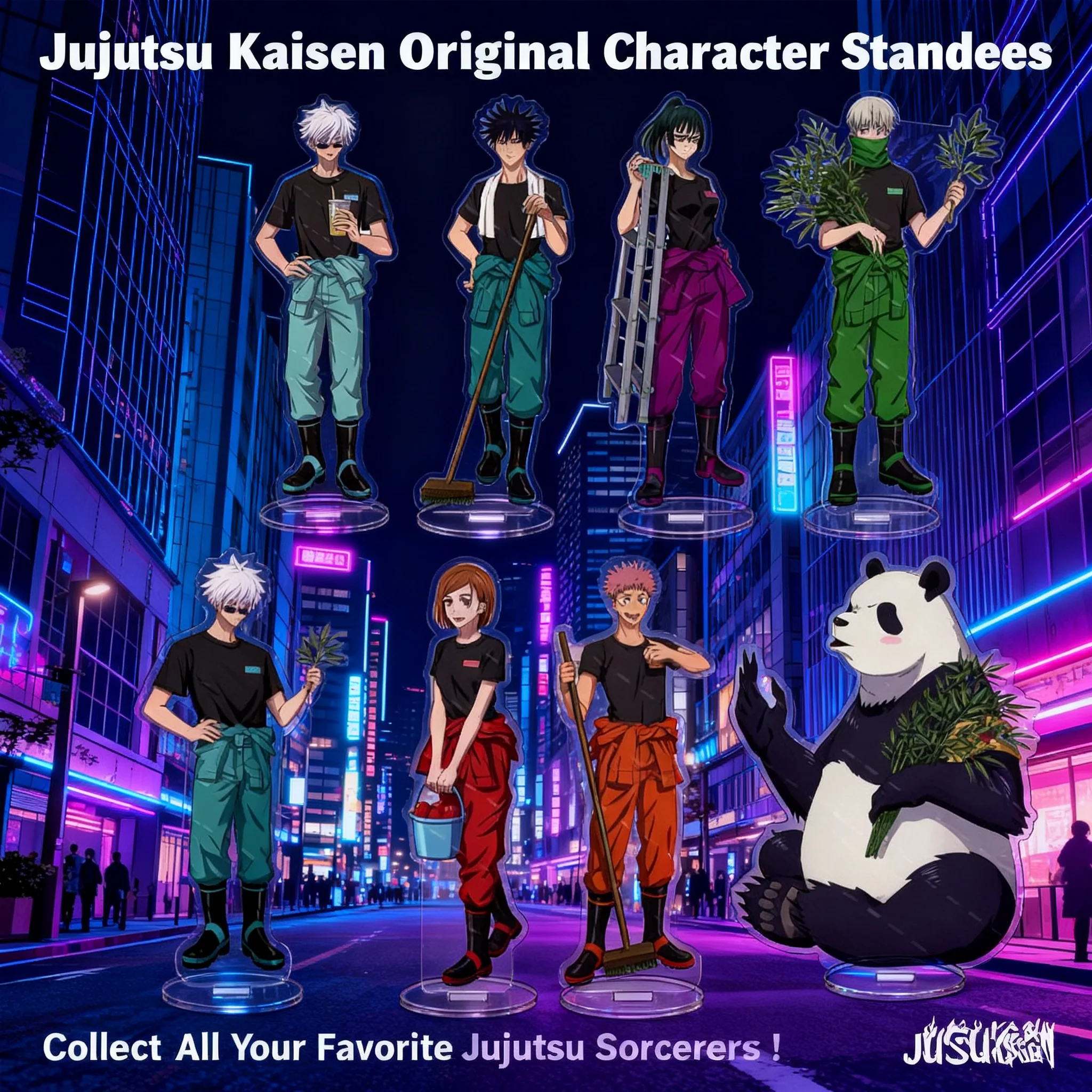 

Акриловые фигурки-подставки Jujutsu Kaisen: Сатору Годжо, Маки Зенин, Юдзи Итадори, Мегуми Фушигуро — коллекционный аниме-декор для демонстрации