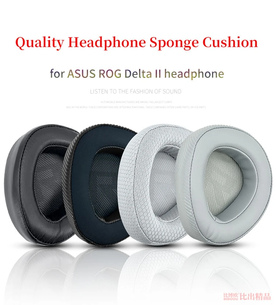 For ASUS ROG Delta II Headphone Cushion DELTA 2 Headset Foam Ear Pads Sponge Earpads Lambskin Earmuffs