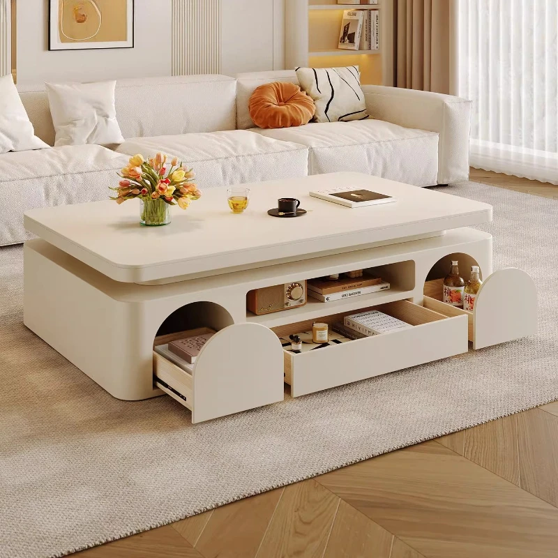 

Nordic Living Room Coffee Table White Rectangle Premium Unique Coffee Table Magazine Storage Tavolino Da Salotto Home Furniture