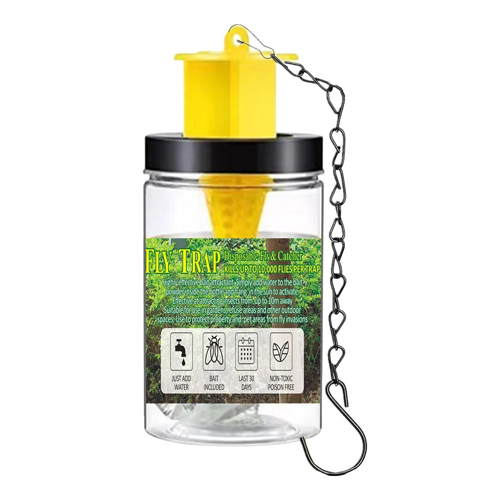 

Fly Extinguisher PP+Wire Chain Fly Catchers Non-Toxic And Non-Hazardous for Canteens/Restaurants/Toilets/Rubbish Rooms
