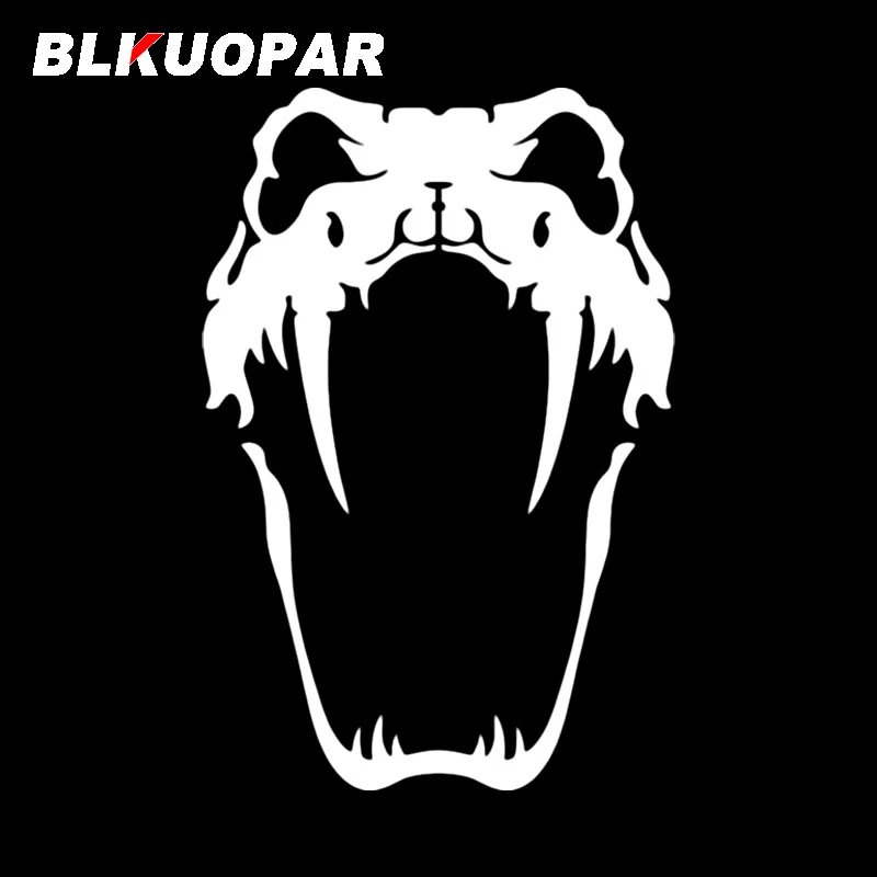 BLKUOPAR A Snake With Exposed Fangs Car Stickers Forest Animal Decals Die Cut Refrigerator Air Conditioner Door Protector
