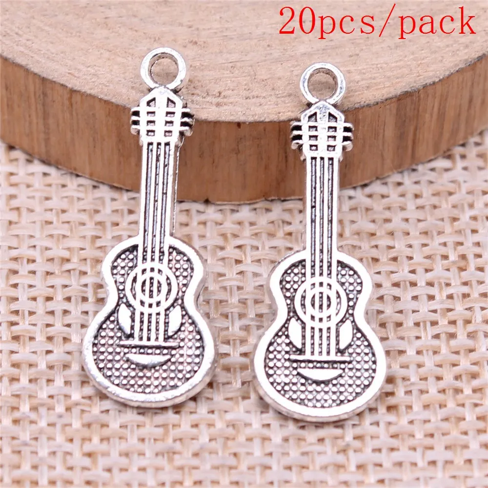 Electric Guitar Charms For Jewelry Making DIY Pendants For Gift Bulk