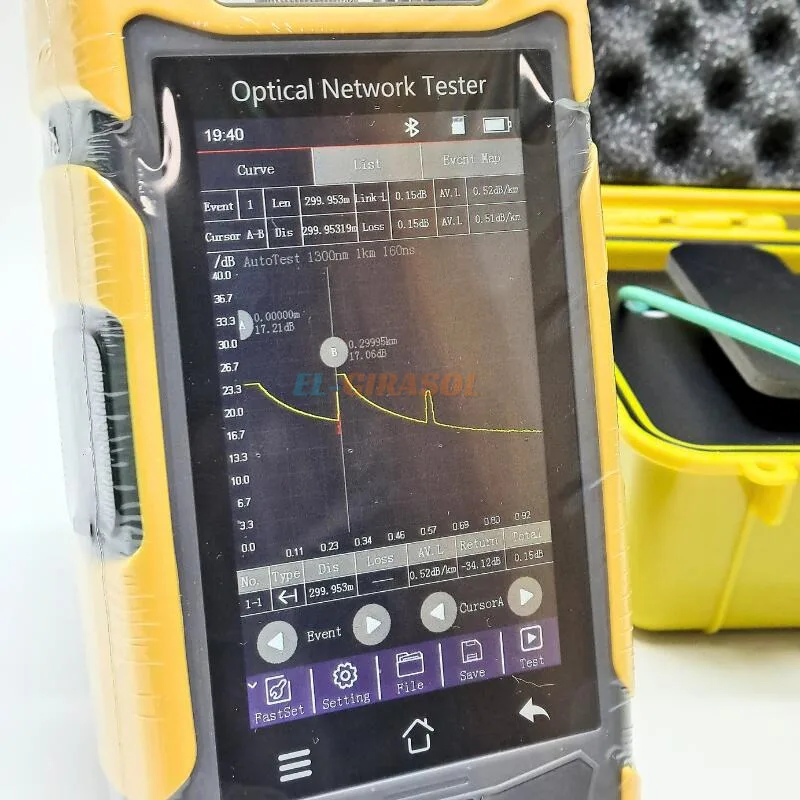 Optical Time Domain Reflectometer SM MM 1310/1550 850/1300 1625/1650nm Touchscreen OLS OPM VFL Event Map RJ45 Fiber Tester