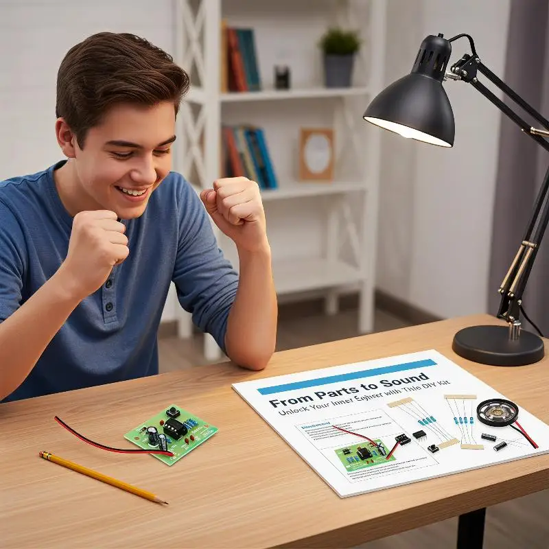 NE555 Doorbell DIY Soldering Practice Kit Dual Tone Ding Dong Sound PCB Board for Home DIY Electronics Project Hobbyist Use
