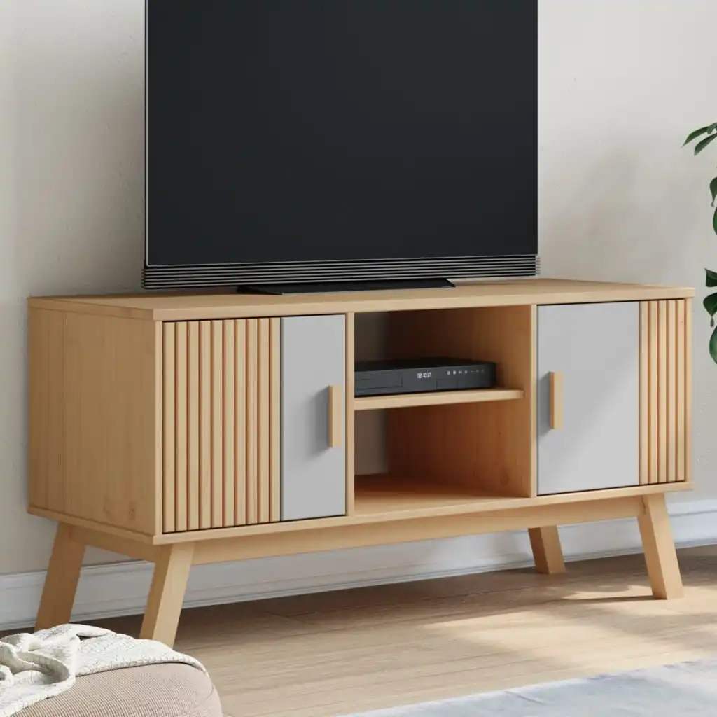 Furniture gray and brown OLDEN TV drink x 43x57 cm solid pin luxury furniture TV cabinet modern minimalist LED furniture TV living room furniture TV Table furniture Nordic modern small apartment