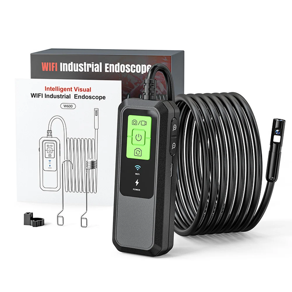 

Wireless WiFi Industrial Borescope with IP67 Water Resistance Equipped with an 8mm Dual Lens for Detailed Inspections