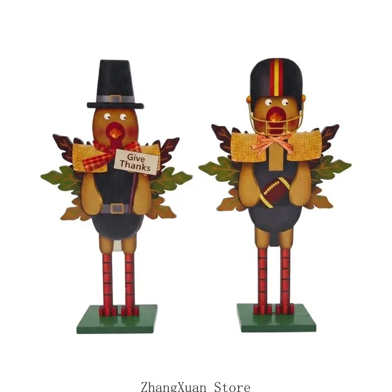 Halloween-Thanksgiving-Holzfiguren-Akzent, 25 großes Regalstück für den Innenbereich für Herbsteingang und Flurtisch, 3 x – Detail 2