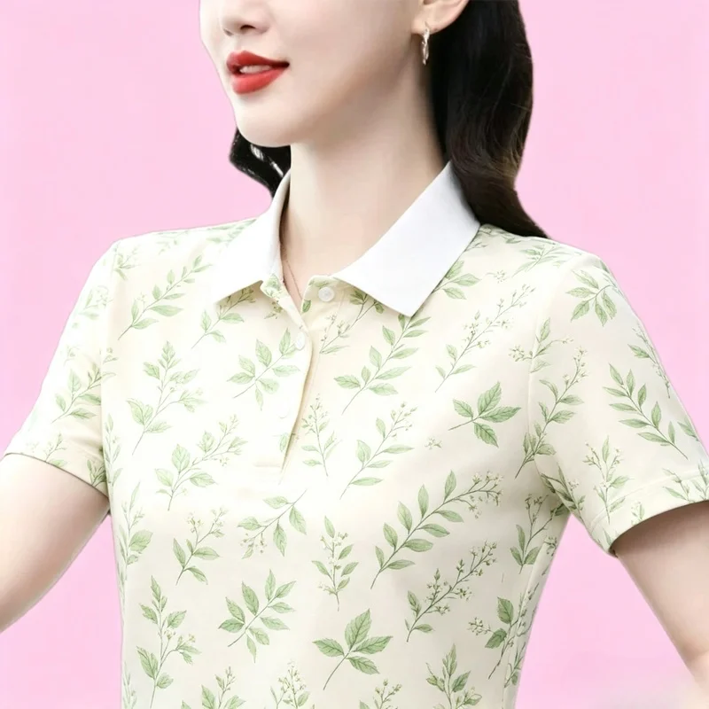 Ladies Polo Shirt Ladies T-Shirt Women's Short Sleeve T-Shirt