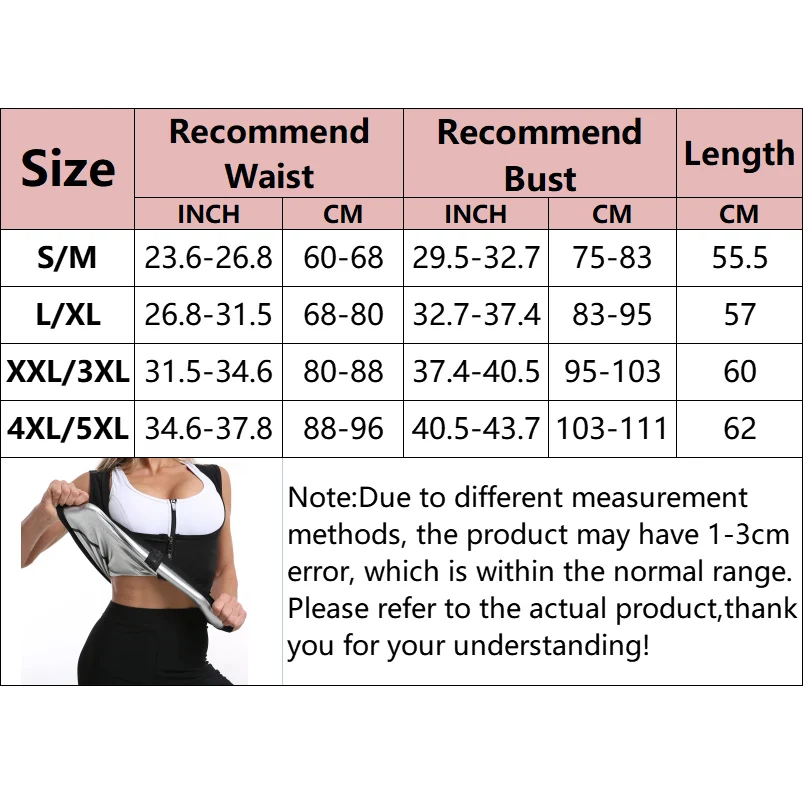 Women Sauna Shaper Vest Thermo Sweat Shapewear Tank Top Slimming Vest Waist Trainer Corset Gym Fitness Workout Zipper Shirt