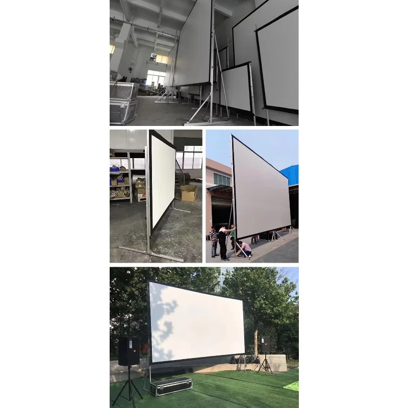 for PVC Case Fast Folding 120 Inch 16:9 Rear Outdoor Home Theater Projector Screen Pull Up Projector Screen with Flying Trunk