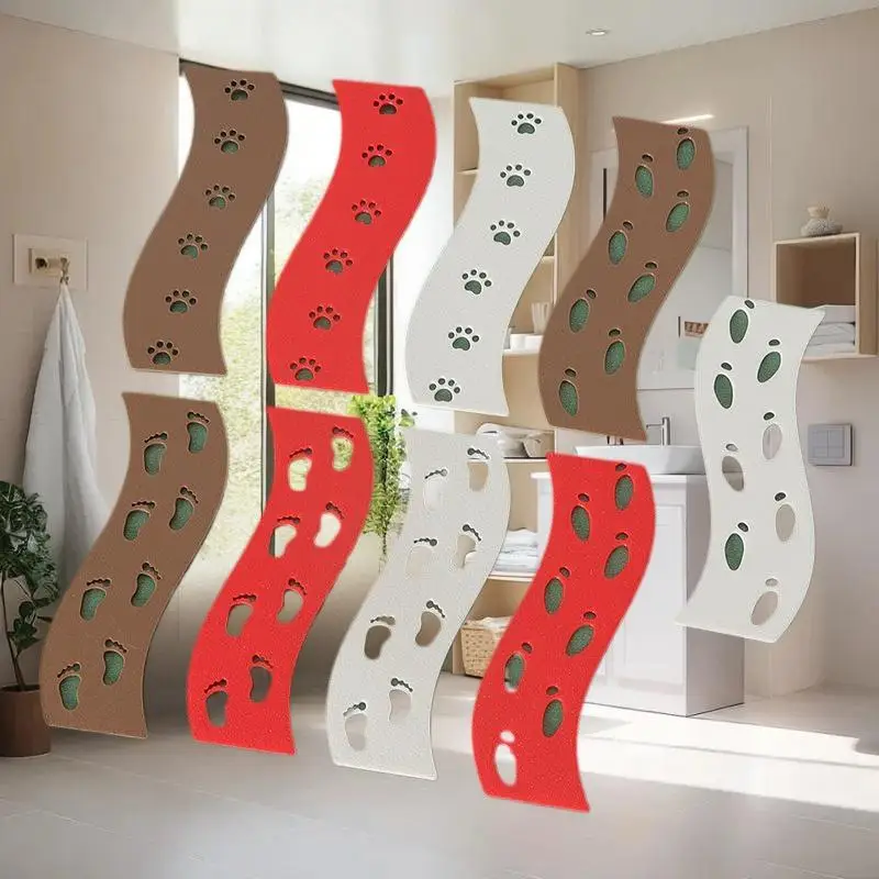 인형의 집 크리스마스 장식: 요정 정원 설정을 위한 발자국 바닥 매트 5개 세트