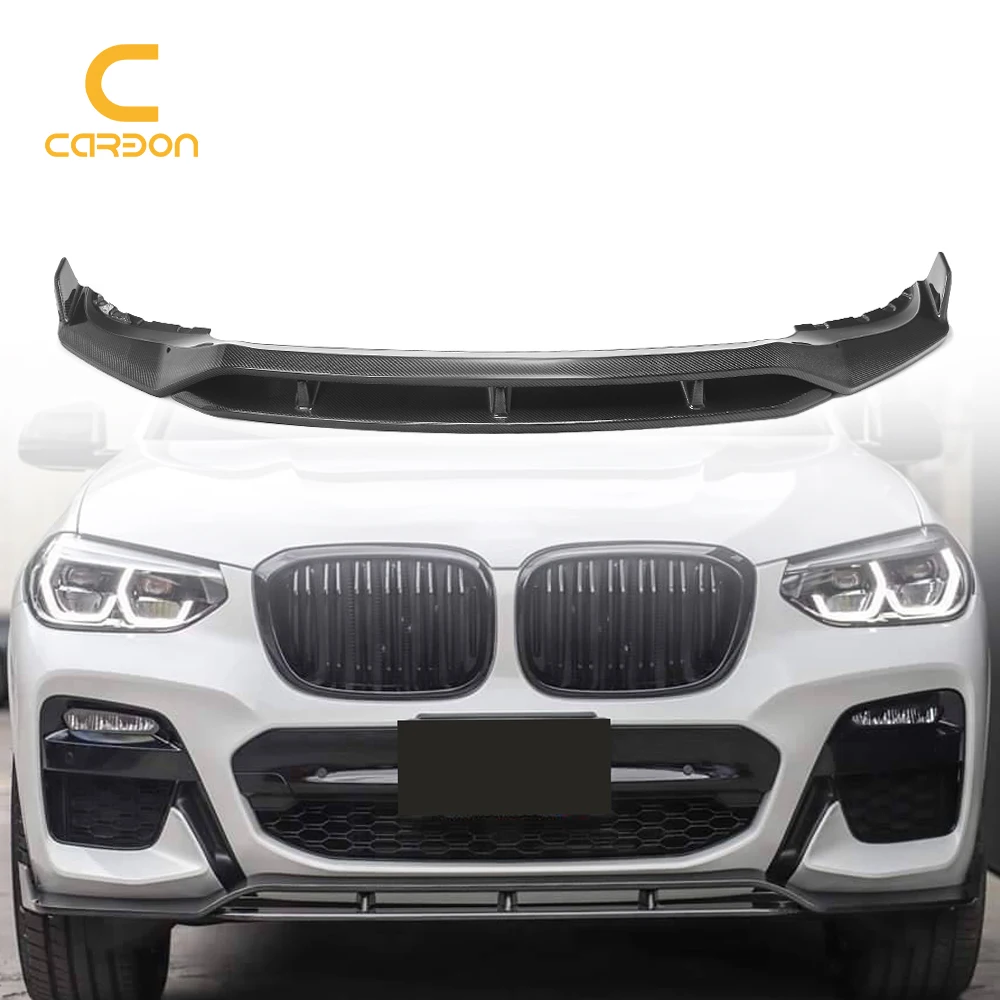 For BMW X3 X4 G01 G02 Carbon Fiber Front Bumper Lip Splitter Front Splitters Winglets Flaps