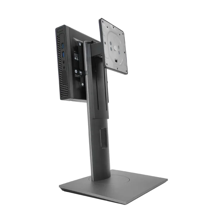 All In One Metal  Stand With Mini PC Mount Stable Base 90 Degree Tilt Home Office Display Holder