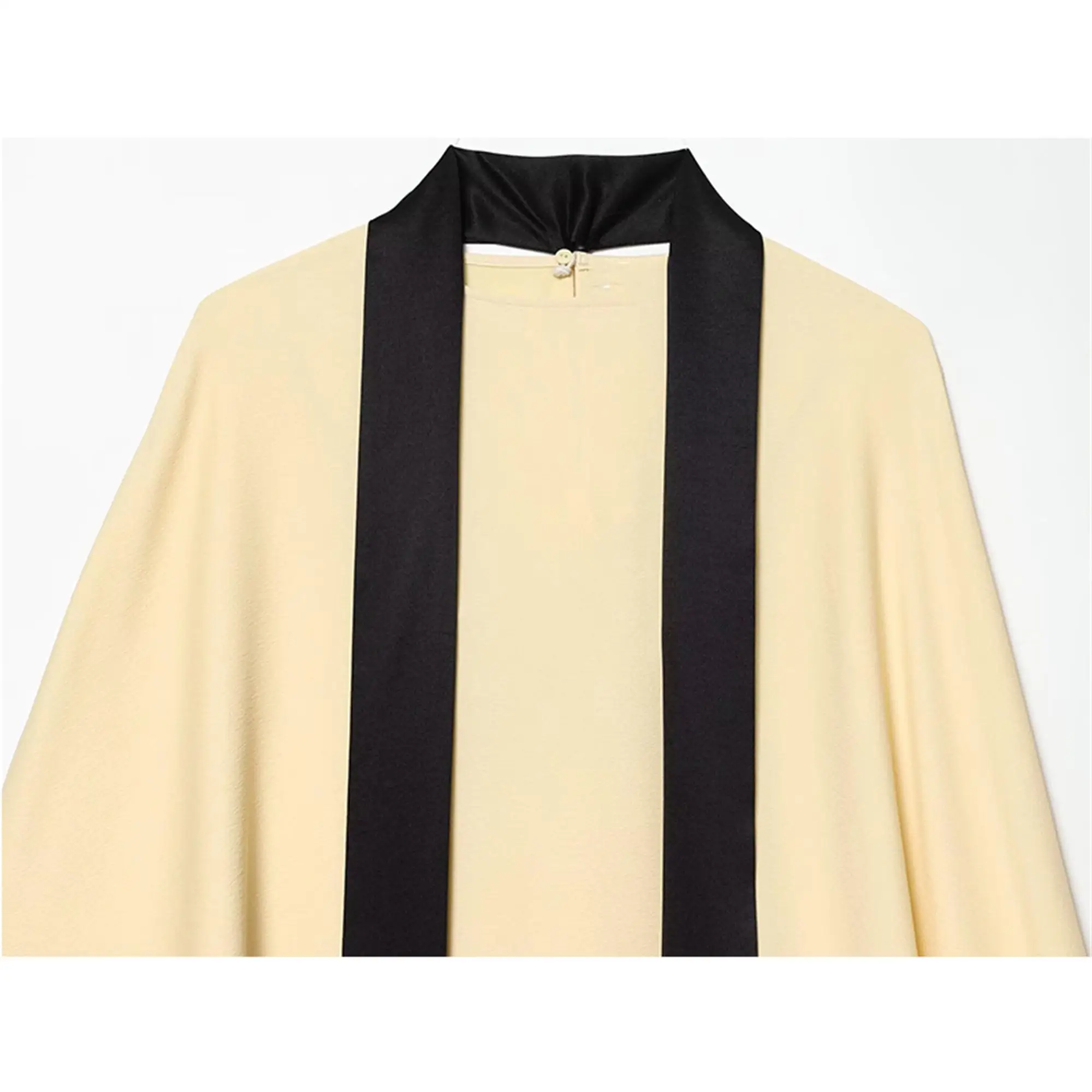 Damen Unregelmäßige Hemden Einfarbig Locker Geschnitten mit Schal-Dekoration Streetwear Tops Sommer Umhang Schal Mode Elegant Sommer Neu 2026 – Detail 4