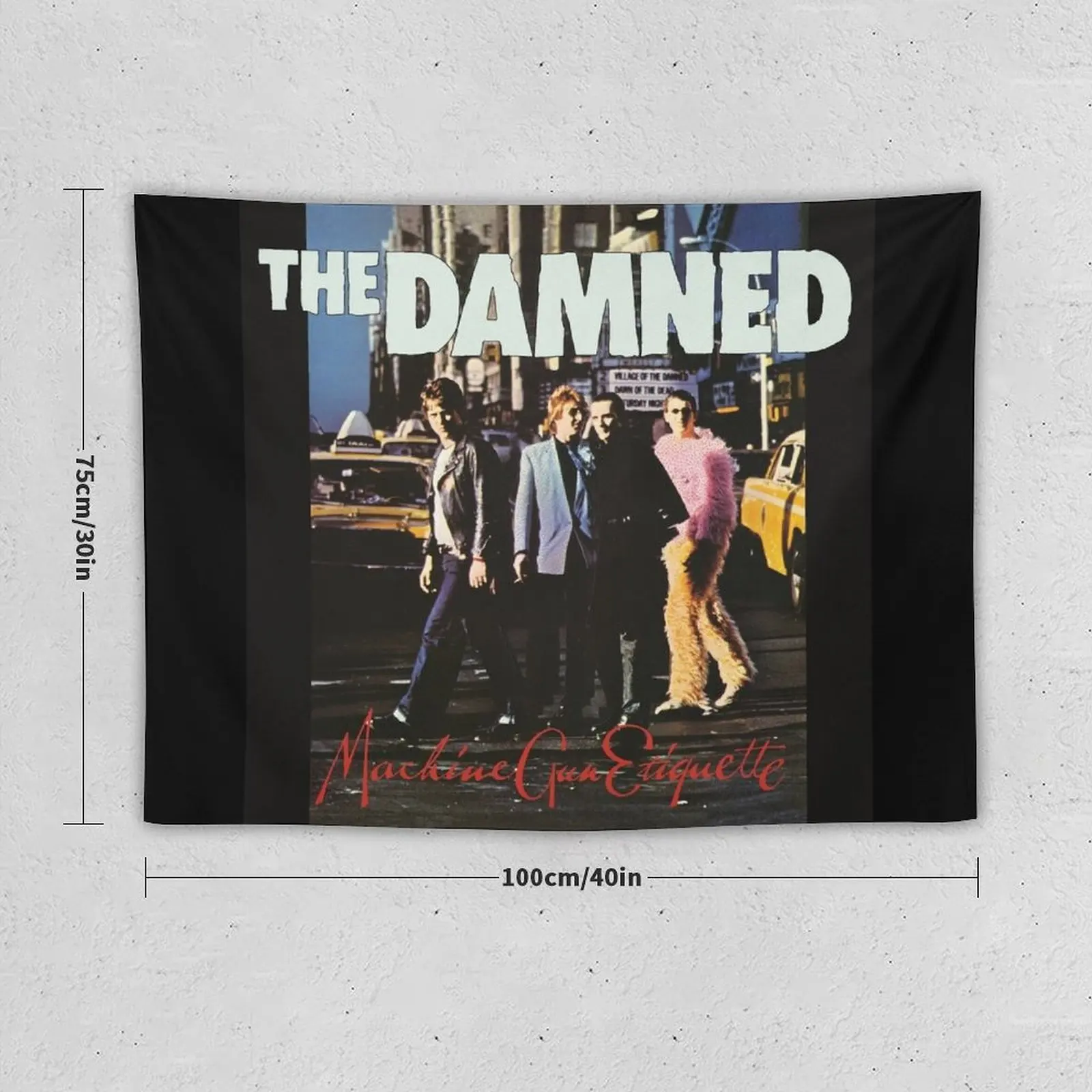 The Damned machine gun etiquette 2 Tapestry Room Decoration Aesthetic On The Wall Tapestry