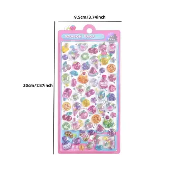 趣味甜美的冰淇淋寵物3D立體貼紙,適用於剪貼簿、DIY日記裝飾、手帳文具等,可愛貼紙 12 最佳銷售 滑稽的貼紙 - №9