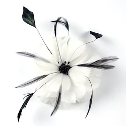 Fashion Ladies Feather Flower Hair Clip 1 Piece Party Wedding Bridal Headwear With Plumage Hair Accessories Wholesale Headdress