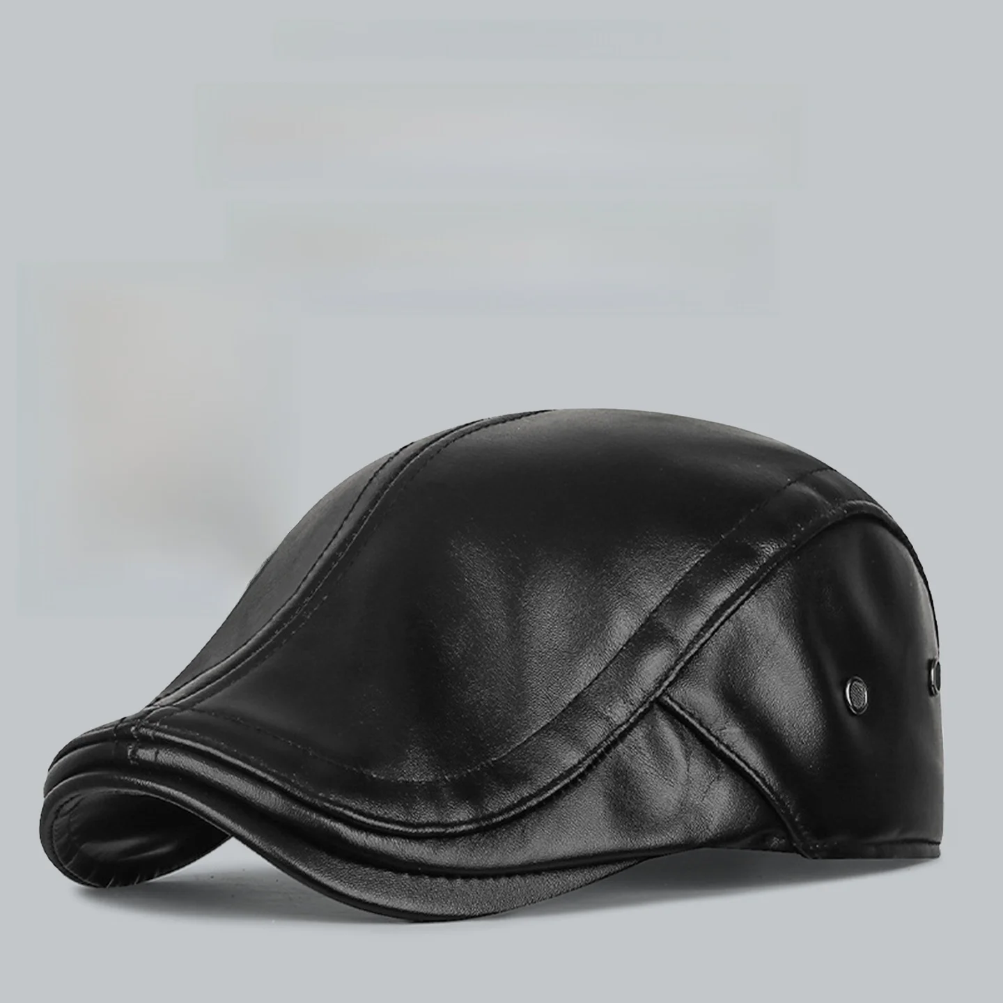 

Повседневная зимняя шапка для людей среднего возраста и ли, мужская передняя кепка, кожаная шляпа с полями, уличная зимняя шапка для папы и папы, старика