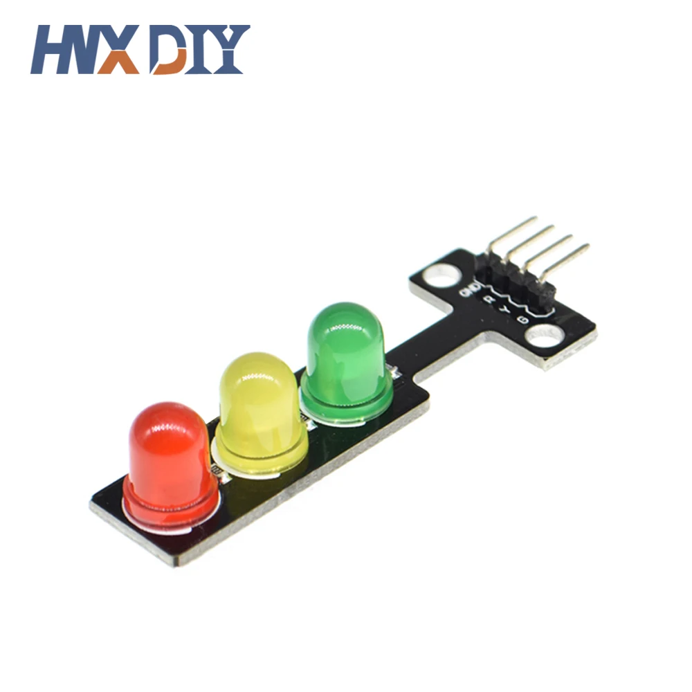 Módulo de pantalla LED de tráfico para Arduino, luz de tráfico RGB de 5mm, color rojo, amarillo y verde, 10 piezas