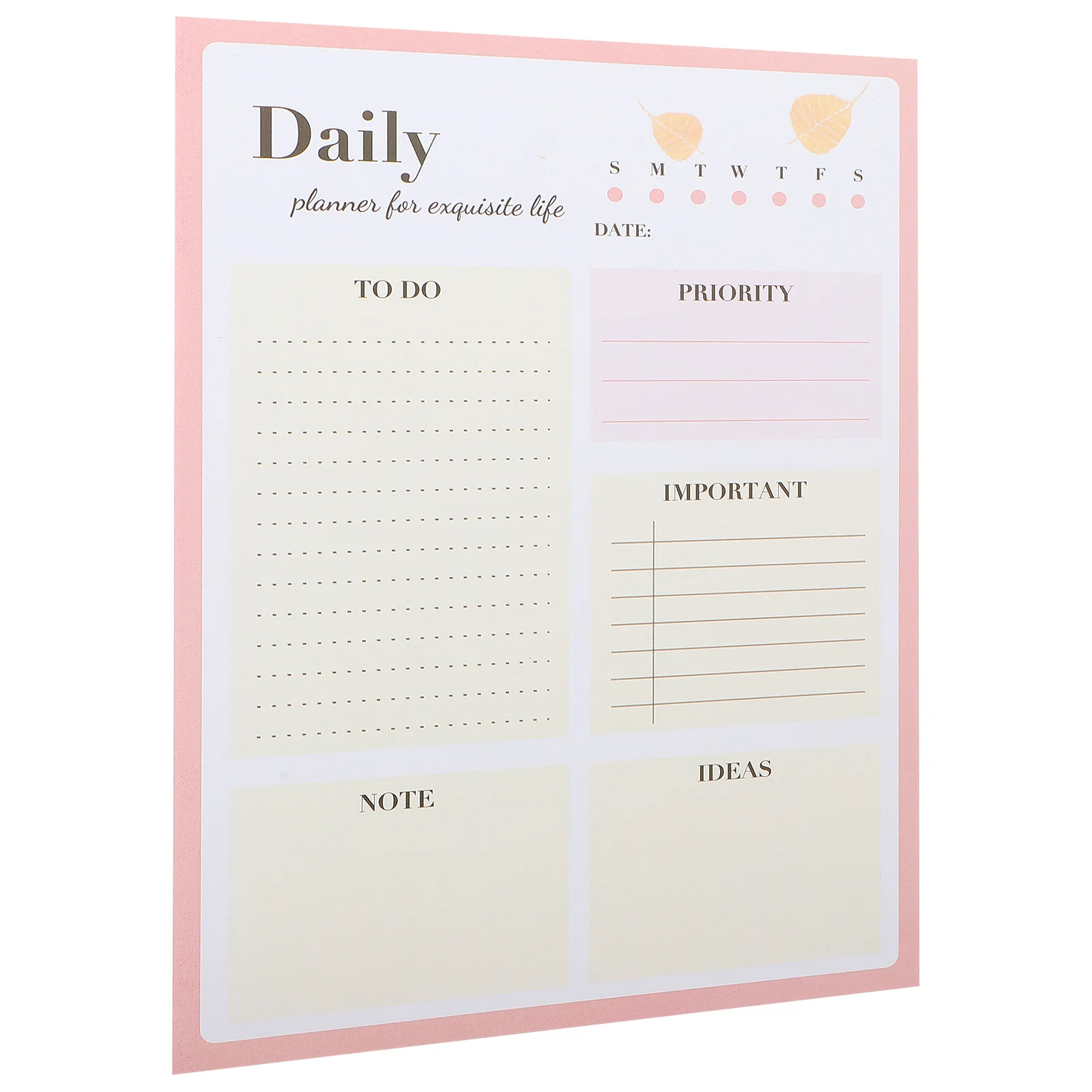 

Daily to Do List Notepad Planner Tear-Off Schedule Pad for Work Study Home Office Organization Task Management Notebook
