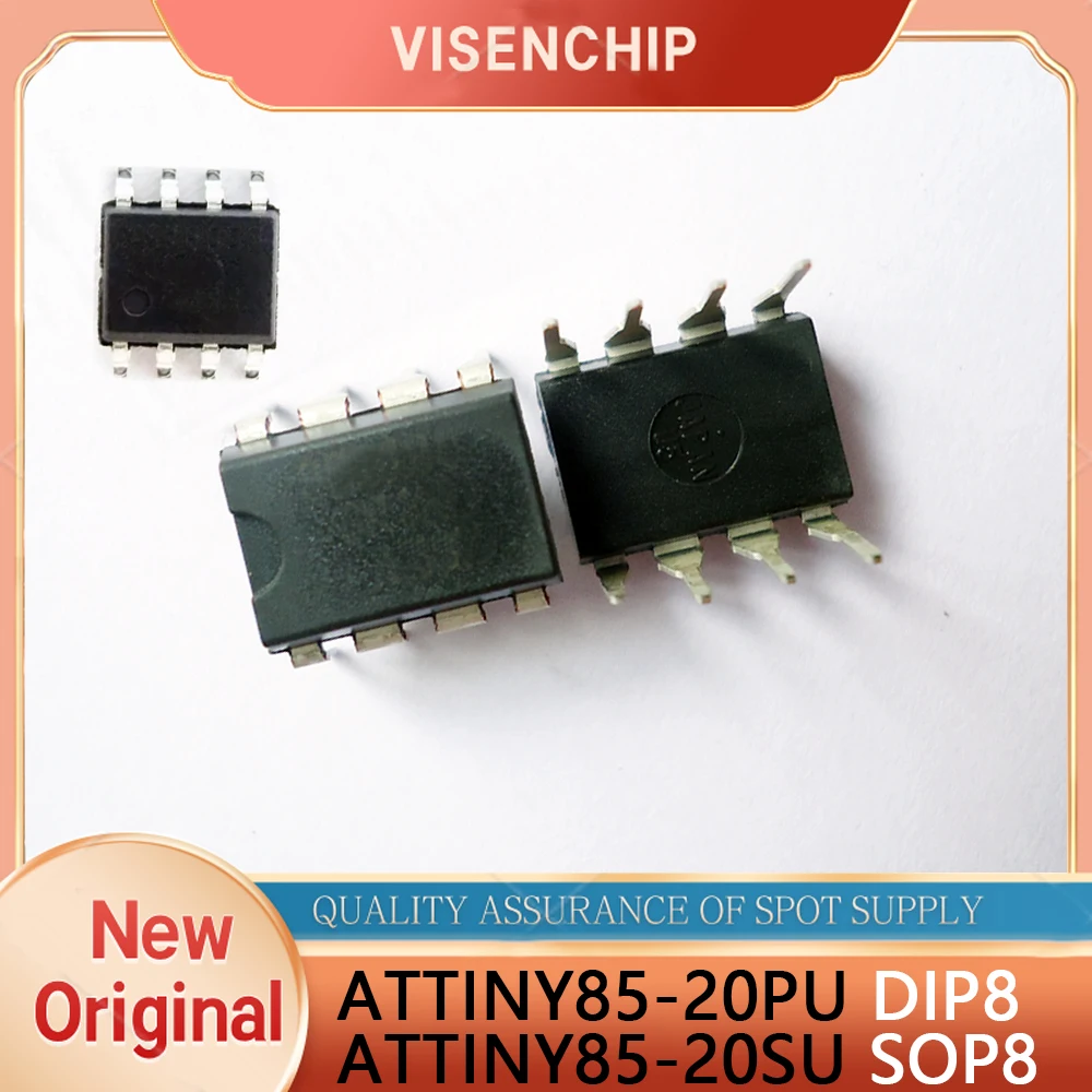 1 pieza nuevo Original ATTINY85-20PU ATTINY85 20PU TINY85-20U TINY85 DIP-8 ATTINY85-20SU ATTINY85 20SU TINY85-20SU TINY85 20SU SOP8