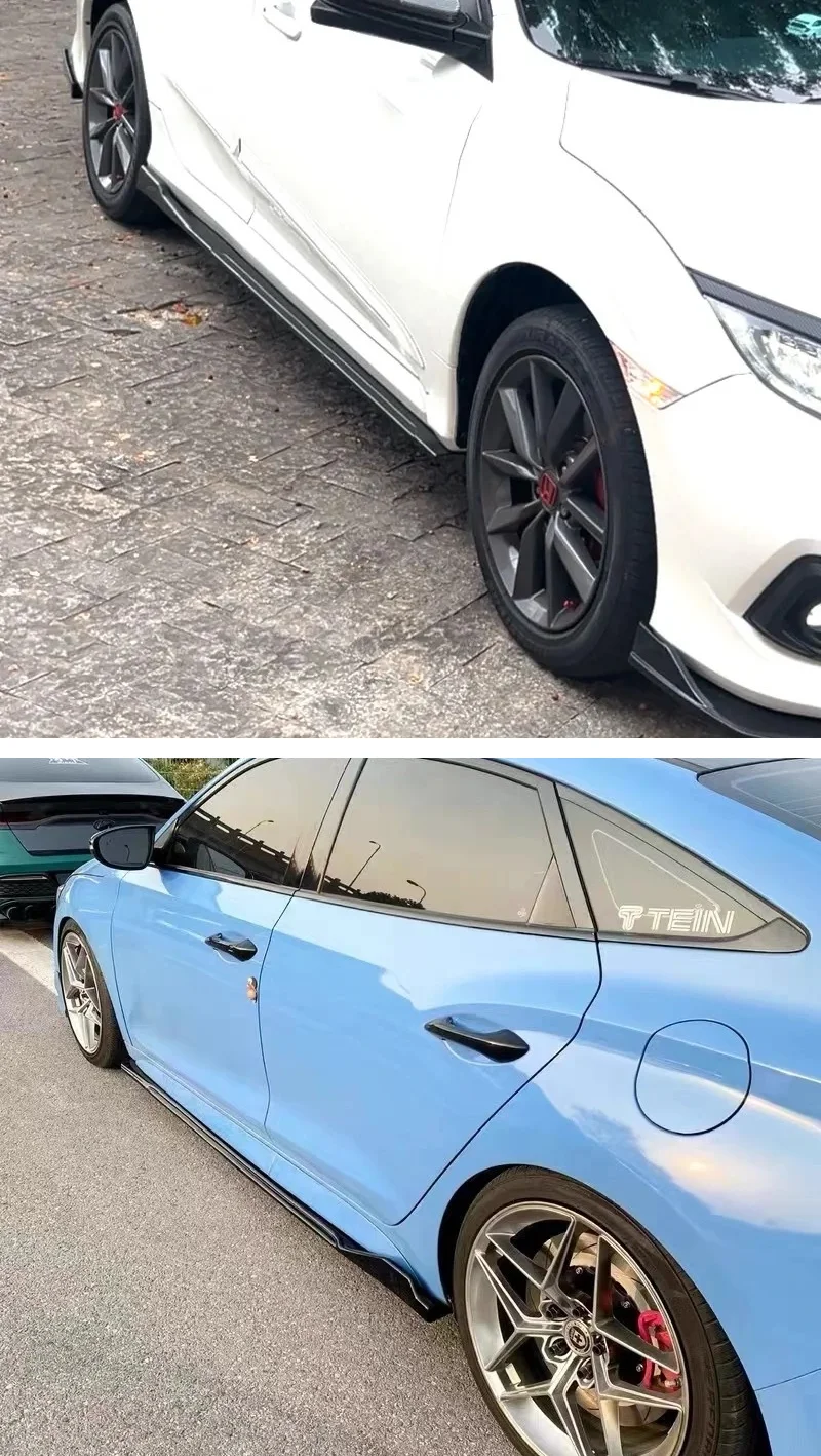 Für BMW Zubehör 3er G20 Racing Style Auto Seitenschweller 2,2M 86,6 Zoll Verlängerung Rocker Panels Lip Stoßstange ABS 8 Stück glänzend B – Detail 2