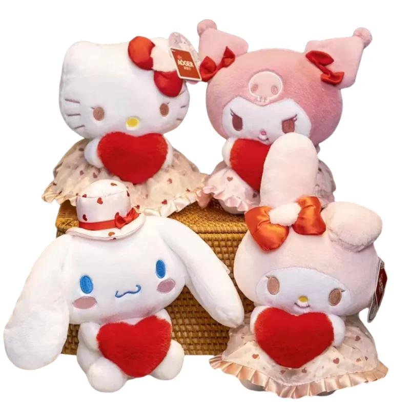 

Оригинальная игрушка Sanrio, 22 см/дюйма, мультяшная фигурка Kitty Kuromi My Melody Cinnamoroll, плюшевый декор, подарок для детей