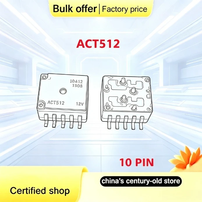 5PCS Original ACT512 20A 12V 10Pin Steering Lock Relay Directional Lock