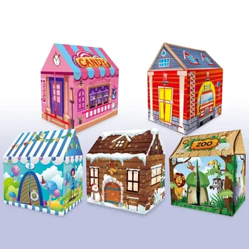 Kinder Spielen Haus Spiel Zelt Spielzeug Dinosaurier Rosa Eis Junge Mädchen Prinzessin Schloss Tragbare Indoor Outdoor Kinder Spielen Zelt Haus