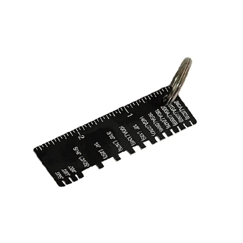 Medidor espesor alambre portátil Medidor espesor alambre acero inoxidable Medidor espesor alambre doble